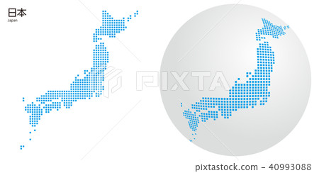 Vector illustration design map map Japan dot Vector illustration design map map Japan dot 40993088