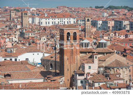 historical buildings and roofs of Venice 40993878