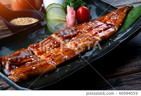 Cut grilled Japanese eel. Cut grilled Japanese eel. 40994059