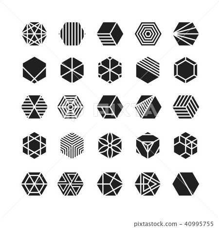 hexacon geometric vector icon , ornament hexacon geometric vector icon , ornament 40995755