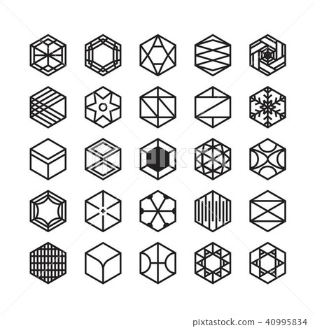 hexagon geometric vector icon , ornament - Stock Illustration [40995834 ...