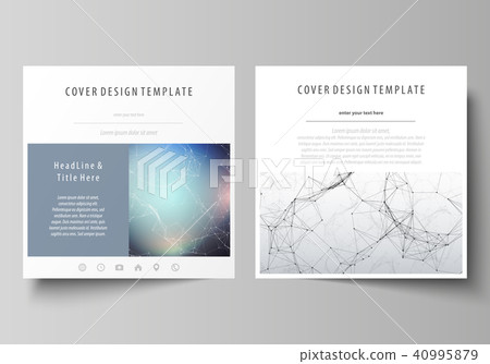 Business templates for square design brochure, magazine, flyer, booklet. Leaflet cover, vector 40995879