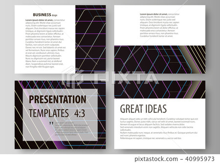 Business templates for presentation slides. Vector layouts in flat style. Abstract polygonal 40995973