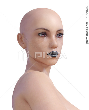 Attractive woman with a bald head 40996029