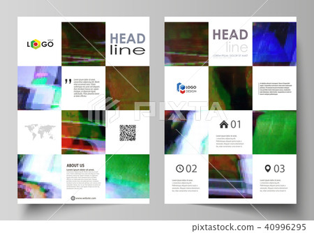 Business template for brochure, flyer, report. Cover design, abstract vector layout in A4 size 40996295