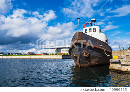 Historical ship in the city Copenhagen, Denmark Historical ship in the city Copenhagen, Denmark 40996515
