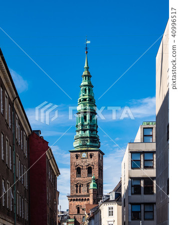 Church with tower in the city Copenhagen, Denmark Church with tower in the city Copenhagen, Denmark 40996517