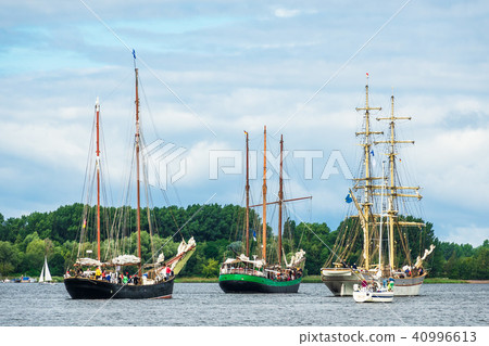 Sailing ships during the Hansesail in Rostock 40996613