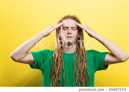 Young man feeling stressed out 40997259