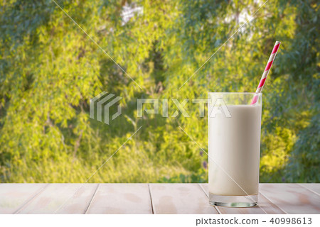 A glass of milk A glass of milk 40998613