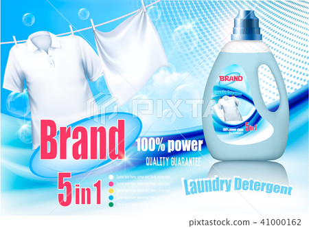 Laundry detergent ad. Design template. Laundry detergent ad. Design template. 41000162