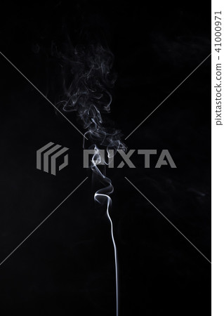 White isolated smoke of aroma stick 41000971
