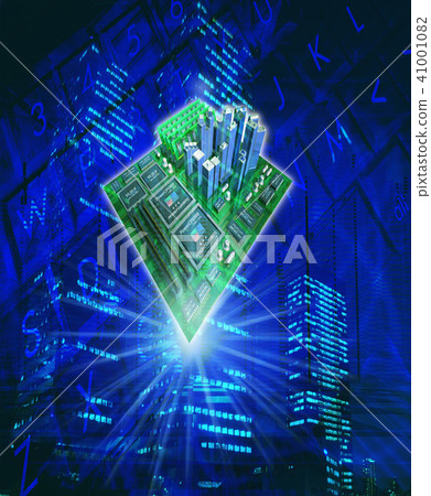 High-rise building city and city base 41001082