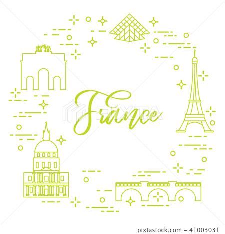 Famous buildings of Paris Symbols and landmarks. 41003031