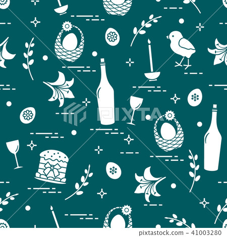 Pattern of Easter symbols Pattern of Easter symbols 41003280
