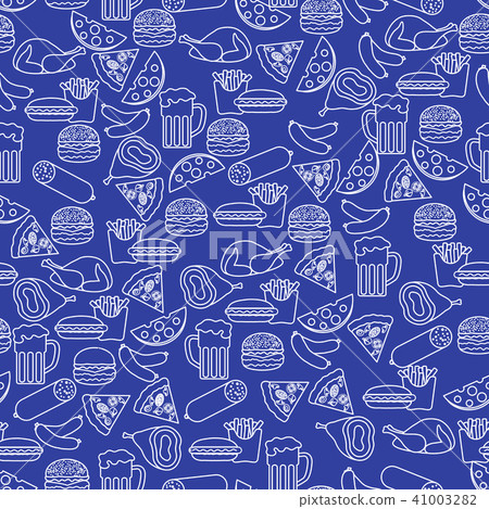 Seamless pattern with different foods Seamless pattern with different foods 41003282
