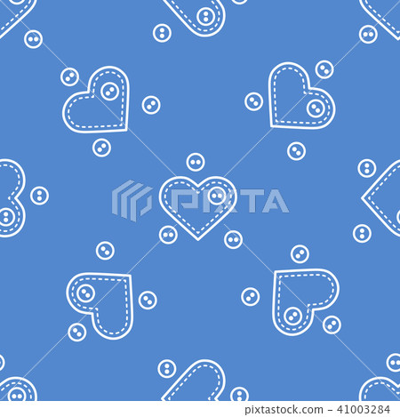 Pattern with hearts and buttons Valentine's Pattern with hearts and buttons Valentine's 41003284