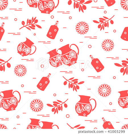 Cute seamless pattern with pitcher of sangria, Cute seamless pattern with pitcher of sangria, 41003299