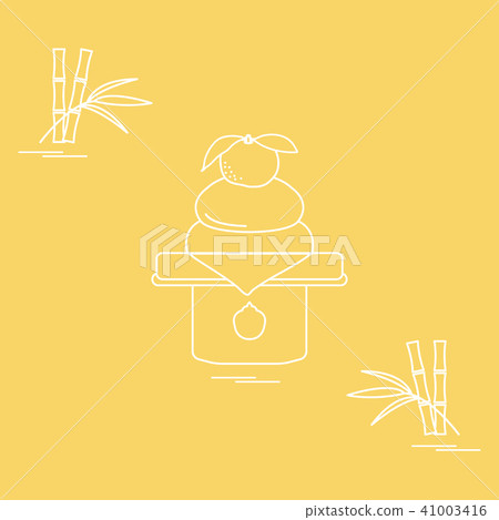 Kagami mochi - traditional New Year treats in Kagami mochi - traditional New Year treats in 41003416