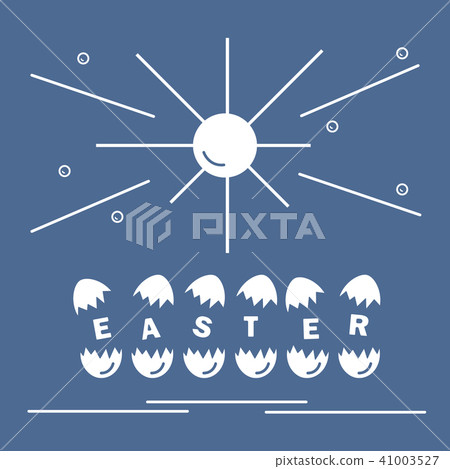 Cute vector illustration with symbols for Easter 41003527