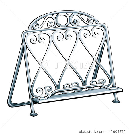 Vintage wrought iron bookends isolated on a white background. Vector illustration. 41003711