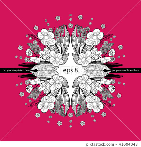 Floral sample text background 41004048