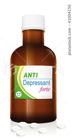 Anti Depressant Medicine Bottle Vial Anti Depressant Medicine Bottle Vial 41004150