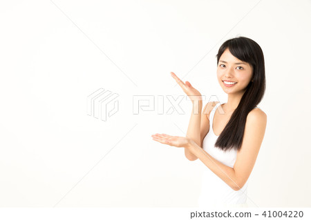 女性肖像白背 41004220