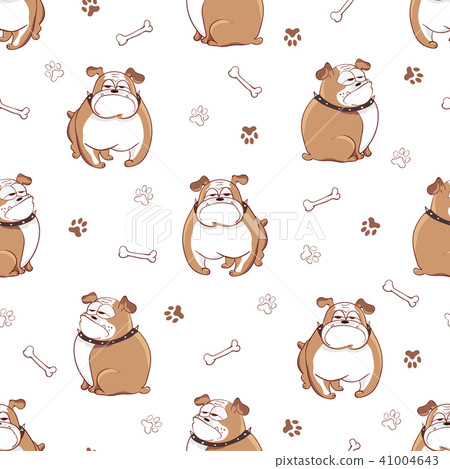 Cute cartoon dogs seamless pattern Cute cartoon dogs seamless pattern 41004643