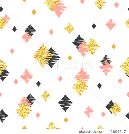 Seamless pattern with glittering rhombuses Seamless pattern with glittering rhombuses 41004647