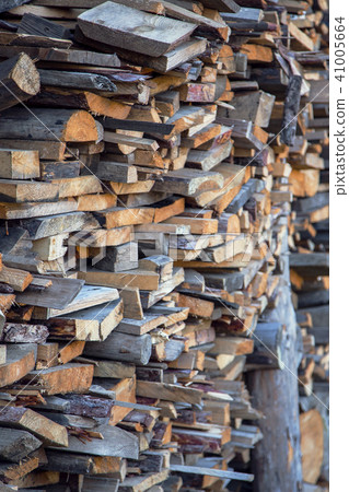 Stocking up of firewood. Stocking up of firewood. 41005664