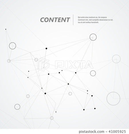 Polygonal abstract space background with connecting dots circles and lines 41005925