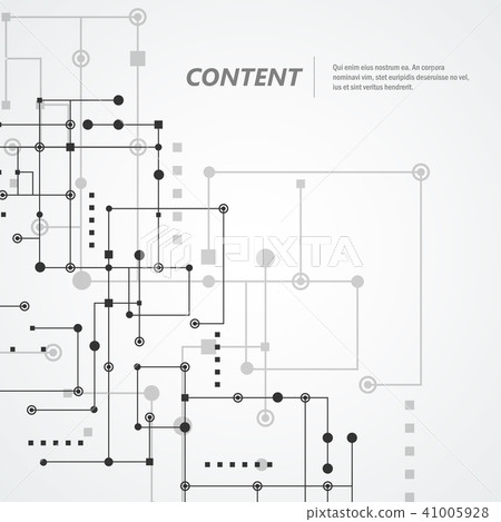Network and connect lines and dots. Technology square communication background 41005928