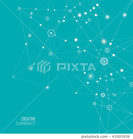 Connection science background. Modern polygonal technology with lines and dots Connection science background. Modern polygonal technology with lines and dots 41005936