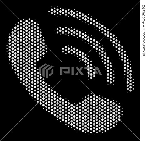 White Pixelated Call Ring Icon-插圖素材 [41006262] - PIXTA圖庫