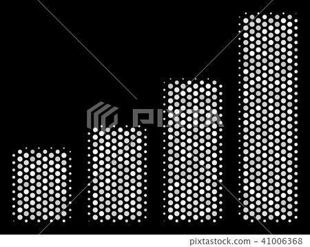 White Pixel Bar Chart Icon - Stock Illustration [41006368] - PIXTA