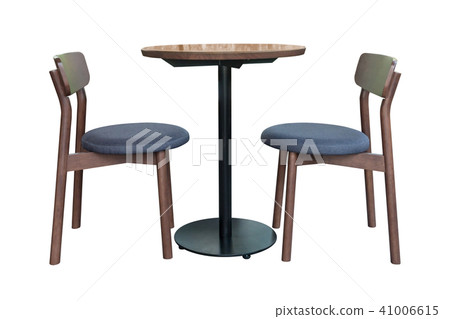 Modern table with steel leg and chair. Modern table with steel leg and chair. 41006615