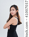 portrait of asia attractive woman on white  41007037