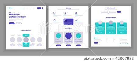 Website Template Vector. Page Business Interface. Landing Web Page. Responsive Ux Design. Responsive 41007988
