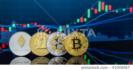 Bitcoin and cryptocurrency investing concept. Bitcoin and cryptocurrency investing concept. 41008067