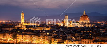 Florence Cathedral at Night in Florence - Italy 41008335
