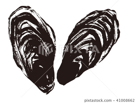 牡蠣柿子水彩畫水墨畫 41008662