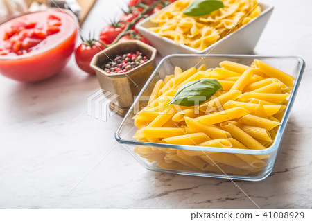 Italian ingredients pasta tomatoes basil spices Italian ingredients pasta tomatoes basil spices 41008929
