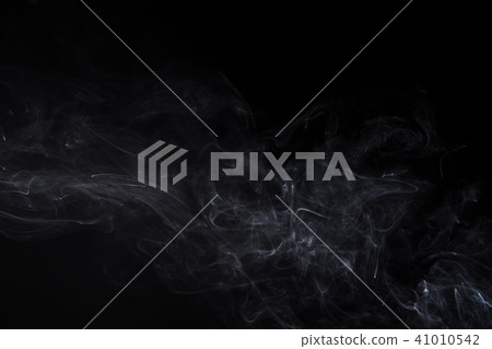 White isolated smoke of smoldering aromastick 41010542