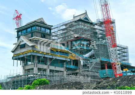 Kumamoto castle castle tower restoration work 41011899