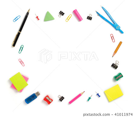 office supplies at white background 41011974