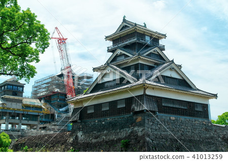 Kumamoto castle tower repair construction Uto oar Kumamoto castle tower repair construction Uto oar 41013259