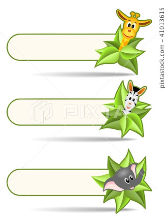 stickers with animals - zebra, girrafe, elephant 41013615