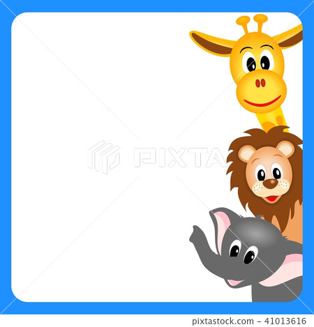 little giraffe, elephant and lion 41013616