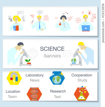 Science banners set vector illustration Science banners set vector illustration 41013856
